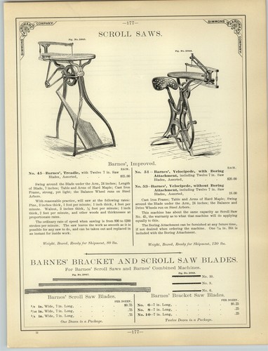 1894 PAPER AD Barnes' Treadle Pedal 