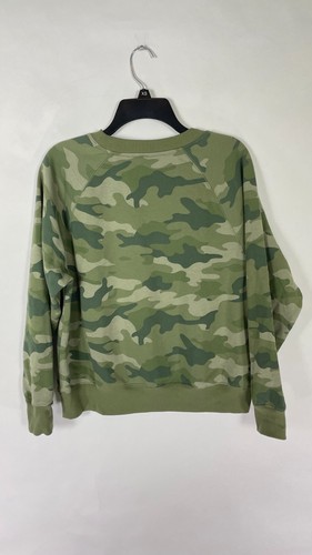 Old Navy Womens Sweatshirt Long Sleeve Crew Neck Green Camo Size Medium. - Picture 14 of 14