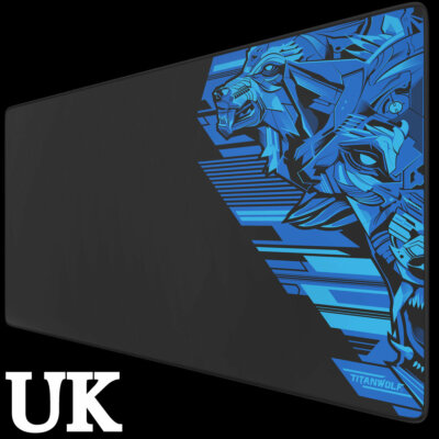 TITANWOLF Vector Blue - XXL Speed Gaming Mauspad Matte - 900 x 400 mm