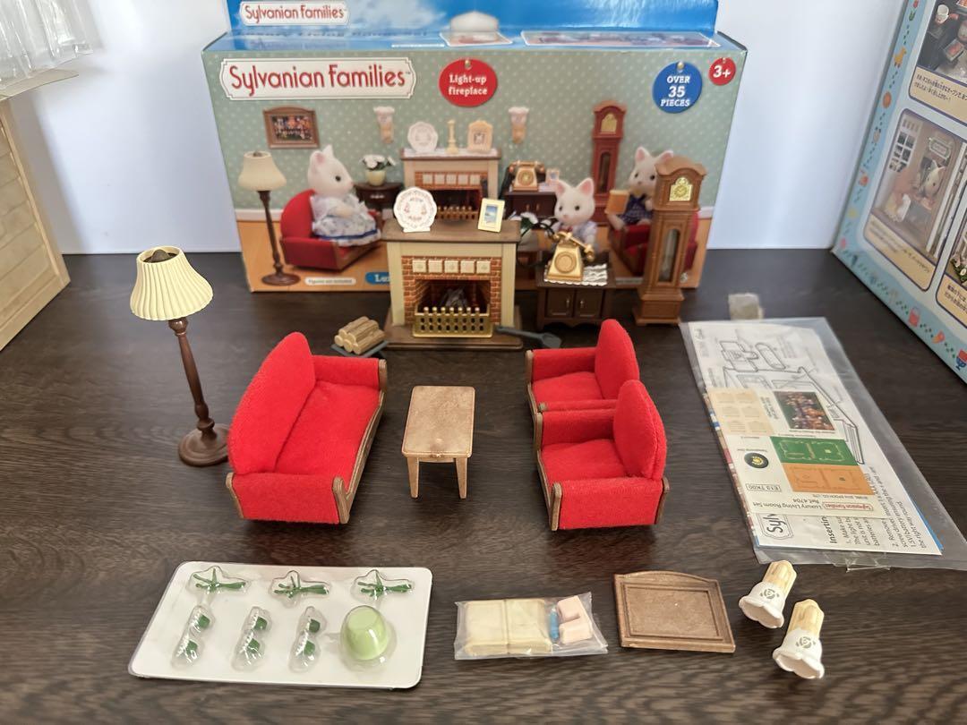 Sylvanian Families Calico Critters Luxury Living Room Set Complete Used eBay