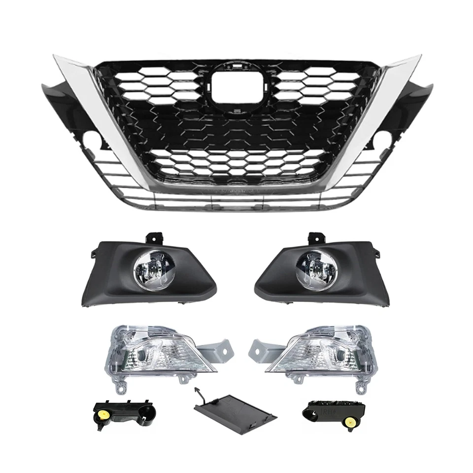 Nuevo kit de luces antiniebla de parrilla de cubierta de parachoques delantero para Nissan Altima 2019 2020 2021 2022 Foto 2 de 4
