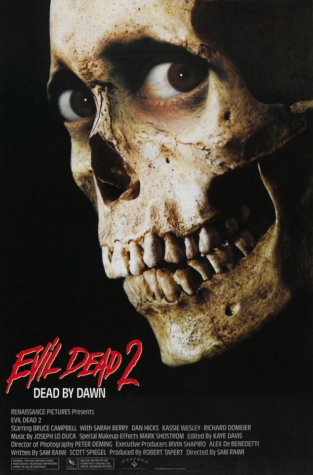 Evil Dead 2 movie poster - 11 x 17 inches - Bruce Campbell, Sam Raimi