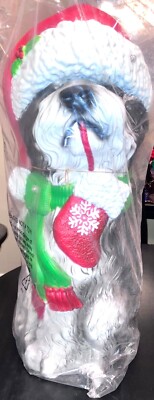 Light-Up LED Christmas Sheepdog Blow Mold 28'' Gemmy Holiday Time NEW SHIPS NOW!