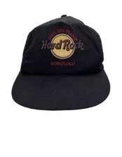 Vintage Hard Rock Cafe Honolulu Snapback Hat Black USA Made Save The Planet Cap