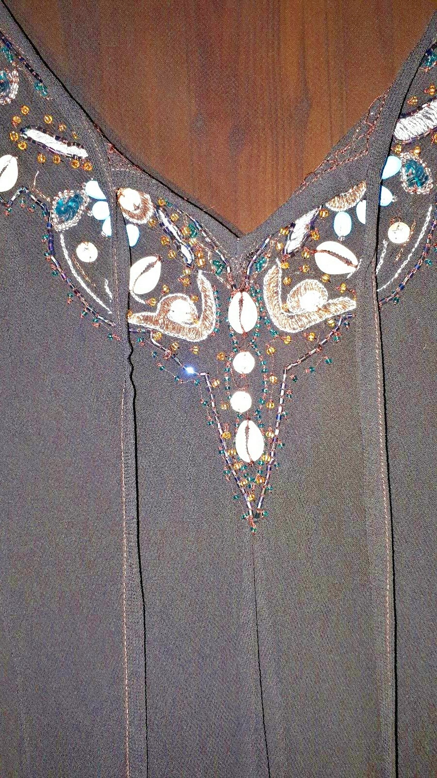 Beach cover up shells ethnic hippie boho gypsy festival tunic kurta kafta Wallis image 4