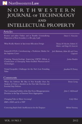 Northwestern Journal of Technology & Intellectual Prope -  NEW Nunziato Et Al. 2