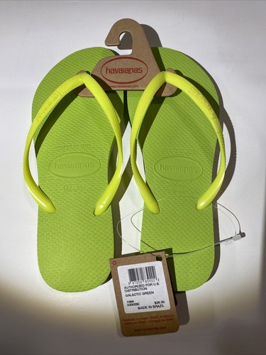 Original Havaianas Flip Flops Galactic Green Women Size 7/8 New | eBay