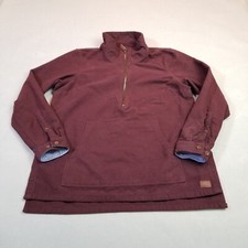 L.L. Bean 1/4 Zip Pullover Mens Size M Red Outdoor Hiking Long Sleeve