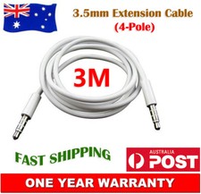 2X New M/M 3.5mm Audio Cable Line-In / Aux Male to Male cord lead wire 3M Long