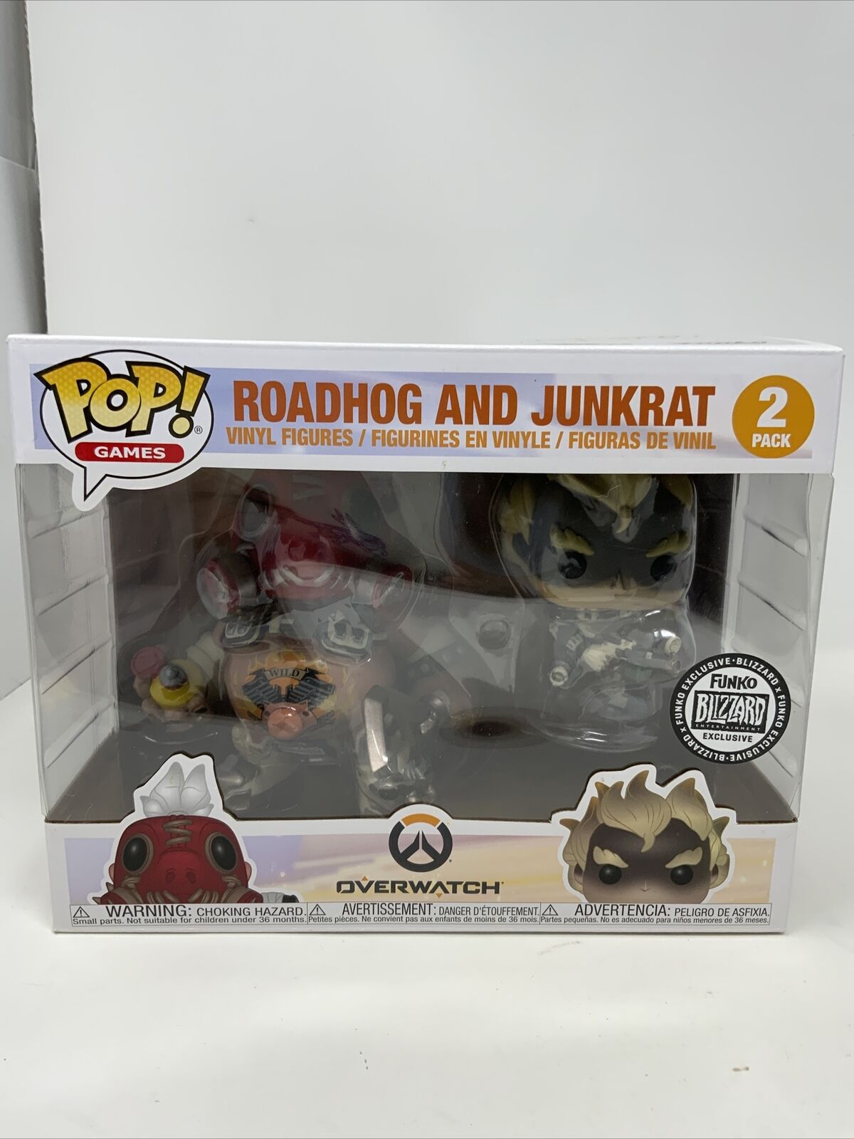 Funko Pop! Games Overwatch Roadhog And Junkrat 2 Pack Exclusivo - Moça do  Pop - Funko Pop é aqui!