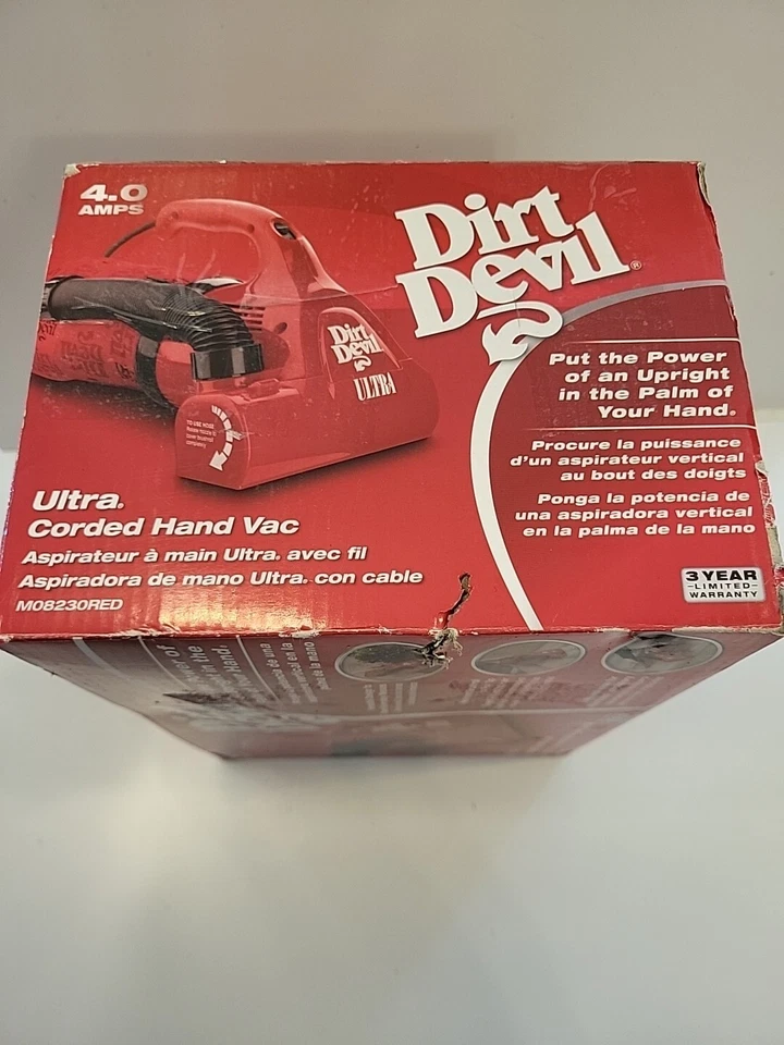 Dirt Devil by Royal Ultra Red Electric Handheld Vacuum M08230 New Belt, Tested - Image 4 of 4