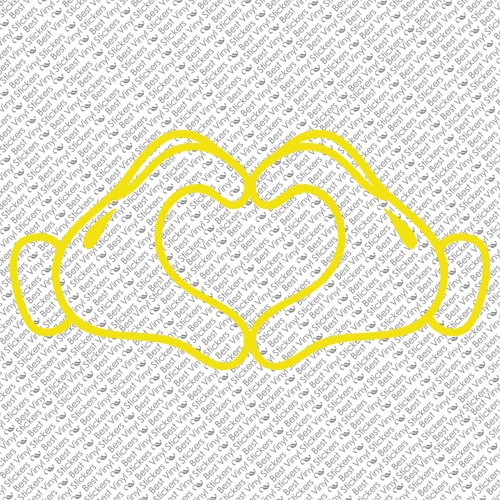 PEGATINA DE VINILO DE VENTANA DE COCHE DE DIBUJOS ANIMADOS HEART FROM HAND ENVIAR AMOR (MM-08) - Imagen 13 de 14