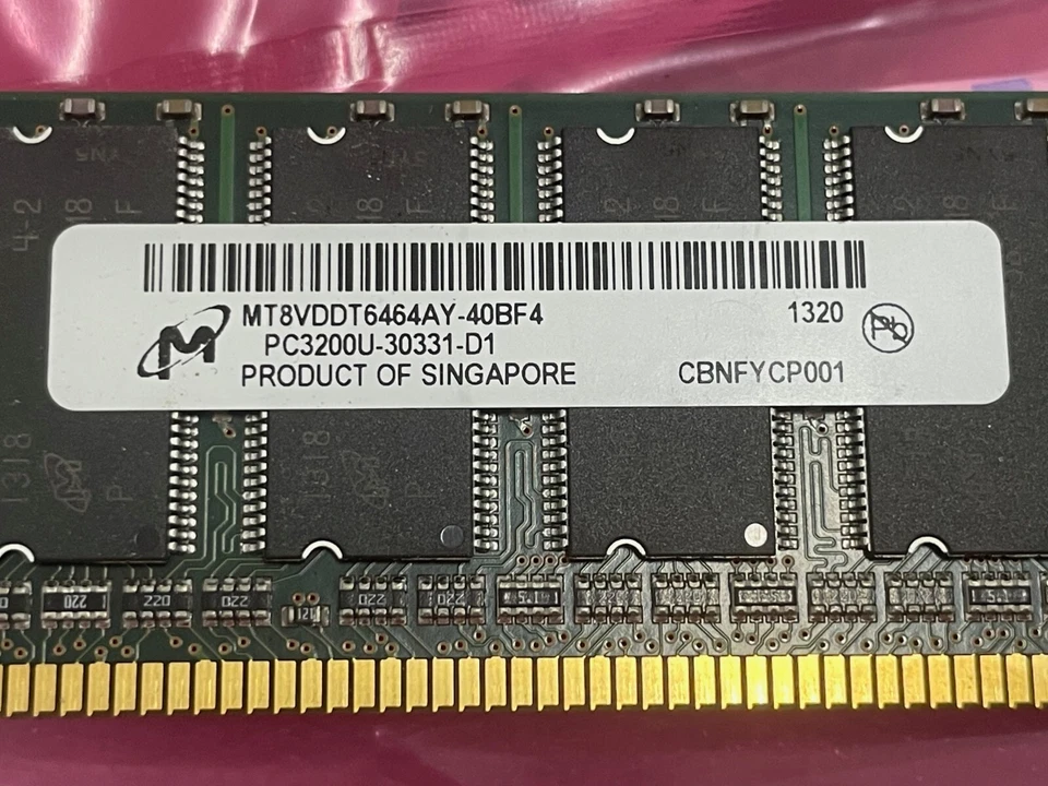 LOT OF 15 - Micron MT8VDDT6464AY-40BF4 DRAM 512MB DDR Modules - Image 2 of 4