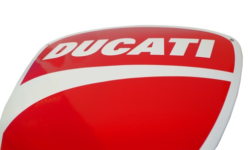 Enamel sign DUCATI 55x49 cm LOGO collectable plaque motorcycle metal emblem - Picture 2 of 2