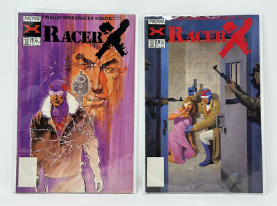 Racer X #9-10 Now Comics 1990 VF- Speed Racer See Photos & Description!