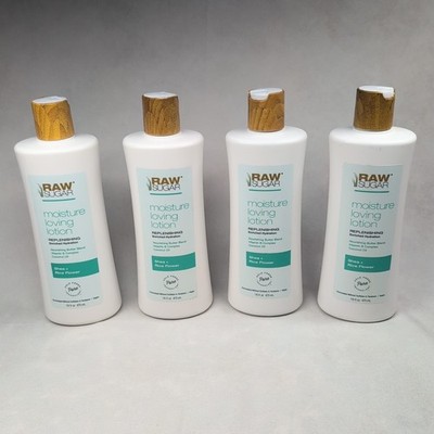 Raw Sugar Lotion Moisture Loving Replenishing Shea Rice Flower 16 fl. oz 4 Pc