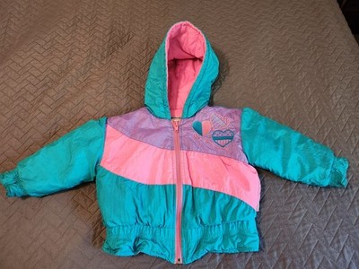 Vintage 90's Baby Girl Pink Purple Blue Weather Tamer Winter Coat