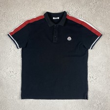Moncler Vintage Black Men Maglia Polo T Shirt Size XL