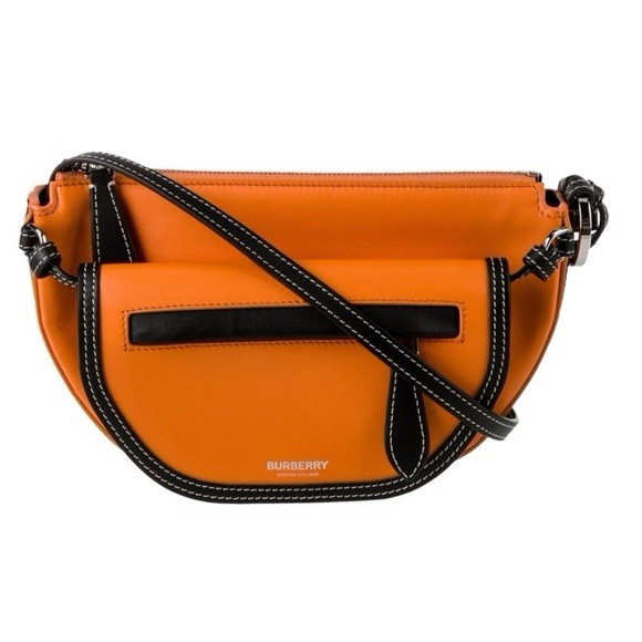 Burberry Orange Mini Double Olympia Bag With Dust Bag | eBay