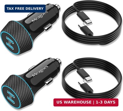 2 Pack 90W USB C Car Charger Super Fast Charging for iPhone 17 Pro Max/Air/16/15