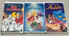 Walt Disney Black Diamond Classics VHS Aladdin Little Mermaid 101 Dalmatians
