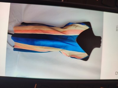 Lem Lem Für Hm Kleid Sommer Satin Mit Streifen Gr L