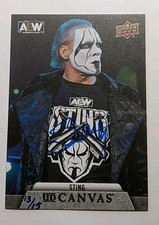 2022 UD Upper Deck AEW All Elite Wrestling Sting Canvas Card Buyback Auto 13/15