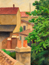 Thomas Pollock Anshutz Rooftops St. Cloud Undated Fine Art Print 17"x22"