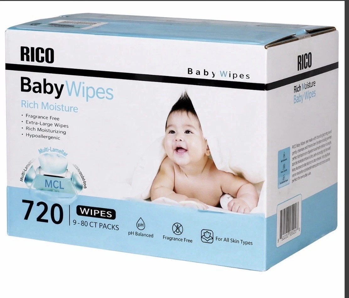 Rico Fregrace Free Baby Wipes Perfect Ofe Sensitive Skin gentle Hypoallergenic