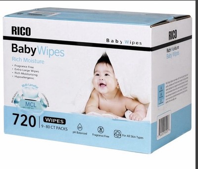 Rico Fregrace Free Baby Wipes Perfect Ofe Sensitive Skin gentle Hypoallergenic