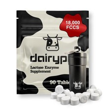 DairyPill Lactase Enzyme 18,000 FCCs per Pill, 90 Count, 90 Count Pack of 1 