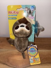 Nuby Sloth Pacifier Holder Plush Stuffed Animal Toy Soother Lovey