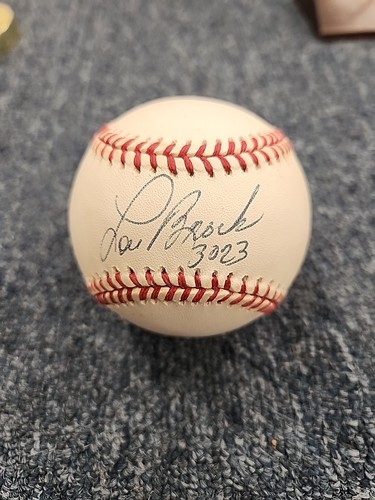 Lou Brock Signed Baseball Cardinals "3023" - 