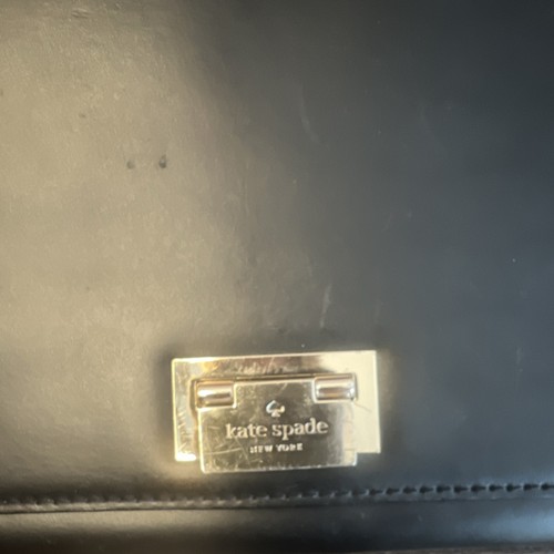 sac à bandoulière kate spade new york noir chaîne et logo plaque accent pour femme - Photo 2/5