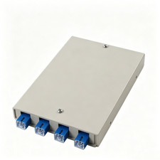 4 Port Plastic Fiber Optic Terminal Box OTB Wall Mount SC/FC/LC Coupler Pigtail