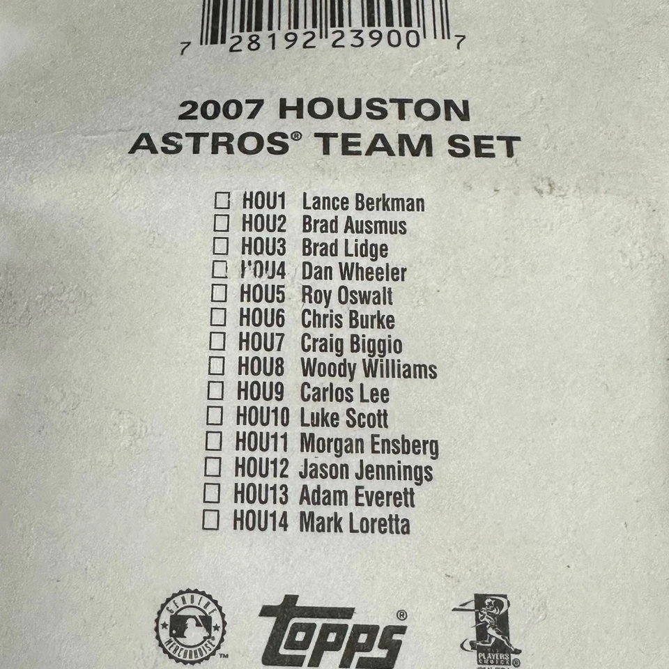 Juego de tarjetas de béisbol de los Astros de Houston 2007 MLB Topps Roger Clemens Astros tarjetas Foto 4 de 4