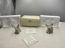 LENOX The MERRY MARCEL MOOSE SALT and PEPPER shakers set -- NEW in BOX with COA