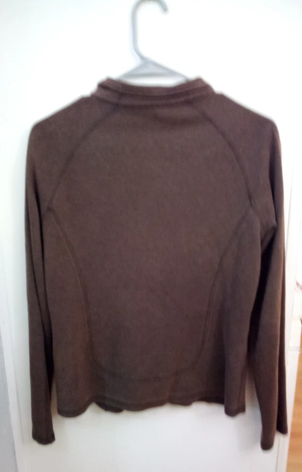 Chaqueta Horny Toad para mujer talla grande L sudadera con capucha cremallera completa marrón mezcla de algodón Foto 3 de 4