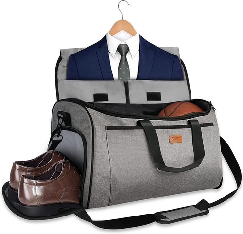 Garment Bags for Travel, Suit Bag Convertible 2-in-1 Waterproof Hanging Duffl...