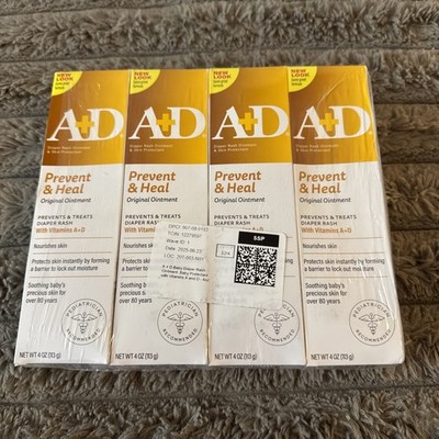 A+D Original Ointment - 4 oz - 02/2027 - Lot Of 4 - New/Sealed