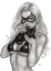 Black Cat (11"x17") Original Art by Mark Eugene - Ed Benes Studio
