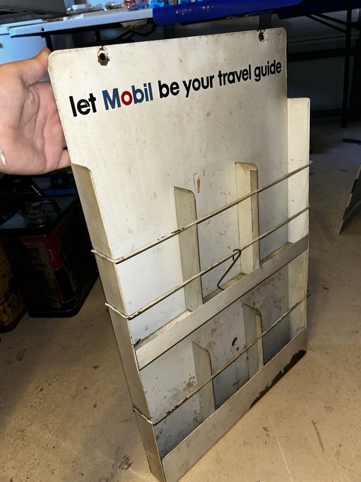 Vintage Mobil Oil Map Display Rack Holder | eBay