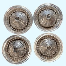 Set Of 4 Vintage Mopar 14 Inch Spoked Hubcaps Set Of 4 Vintage Mopar 14 Inch Spoked Hubcaps