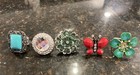 Elastic Band Fashion Rings Set Of 5 PreOwned FUN FUN FUN — photo 1