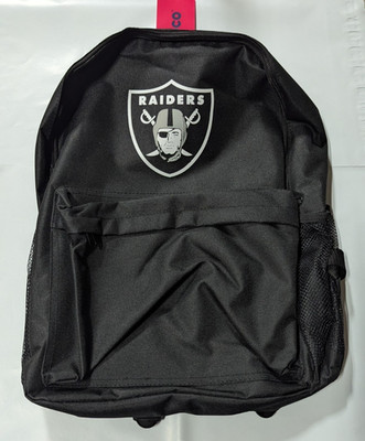 Las Vegas Raiders Logo BackPack School Bag Back pack Gym Travel Book - BLACK