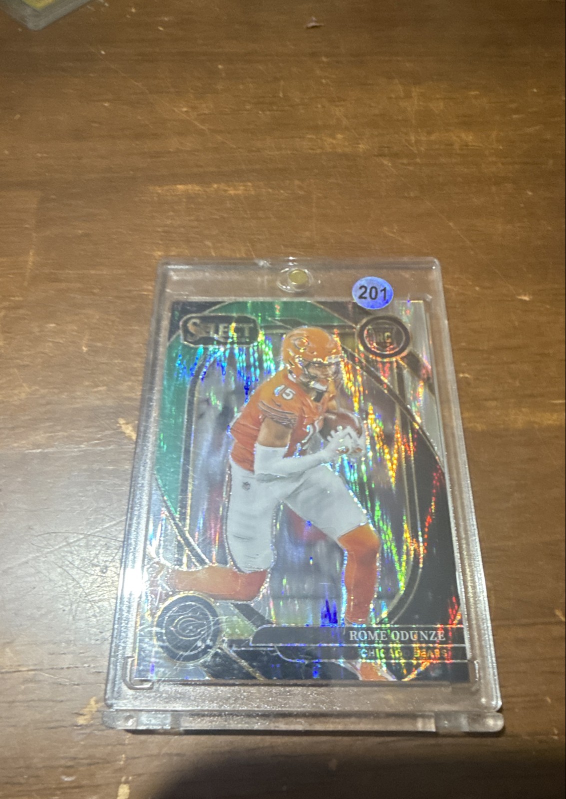 2024 Panini Select - Club Level Rome Odunze #236 Black & Green Shock Prizm (RC)