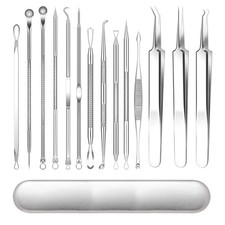 15 Counts Acne Needle Set, Cell Forceps, Blackhead Remover, Pimple Tweezers, Nee