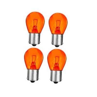 4Pcs 24V 21W 7507 BAU15S S25 PY21W 12496 1156PY Amber Halogen Bulbs Amber glass
