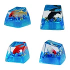 Color Optional Glowing Resin Fish Keycap For Customizable Mechanical Keyboards