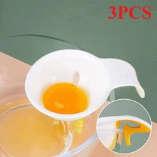 3pcs White Egg White Yolk Separator, Kitchen Gadget Cooking Specialty Tools